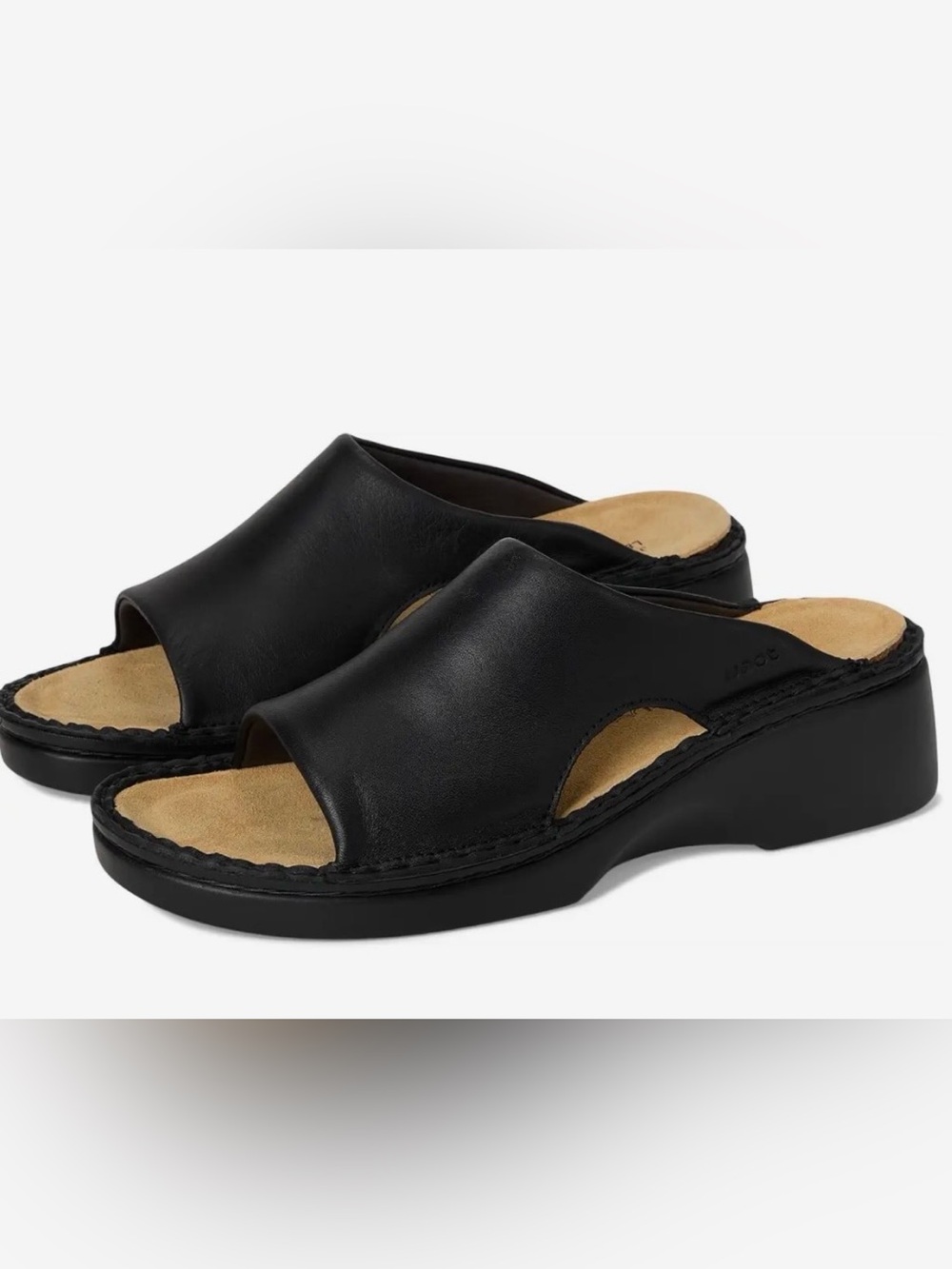 NEW NAOT Rome Black Leather Removable Insole Slide Sandals EU 41 US 10 Comfort